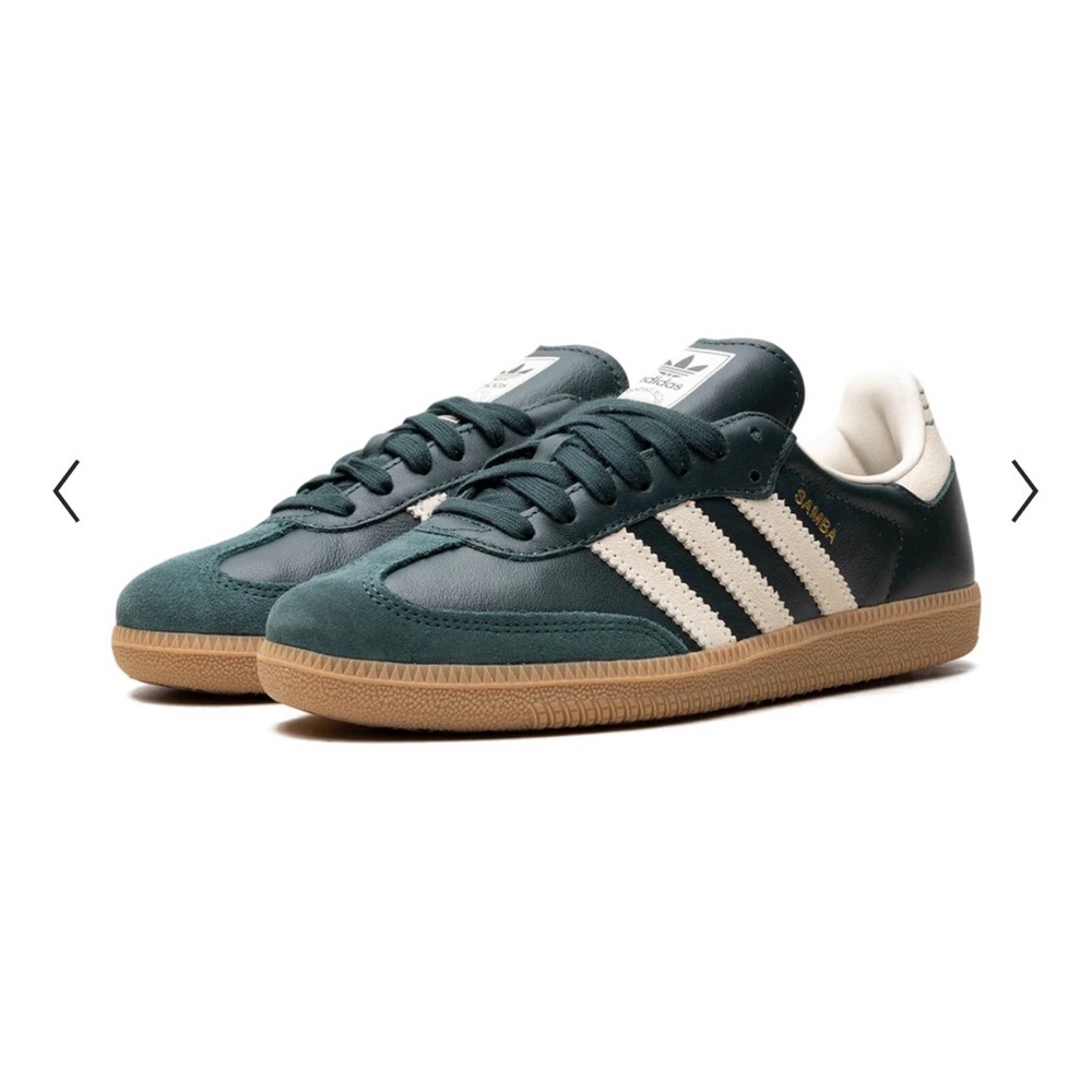 Adidas Samba OG Dark Green and Cream Sneakers